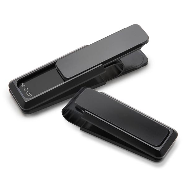 Black Solid Slide Money Clip